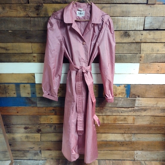totes Jackets & Blazers - VINTAGE Totes pink raincoat trench